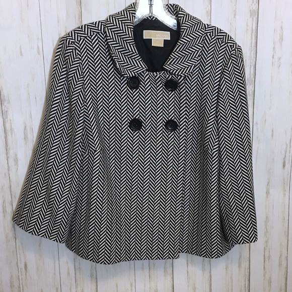 Michael Kors Jackets & Blazers - Michael Kors Herringbone Swing Jacket 3/4 Sleeves
